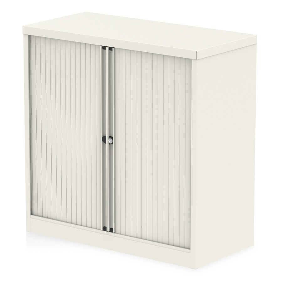 Qube 1000mm Side Tambour Cupboard No Shelves